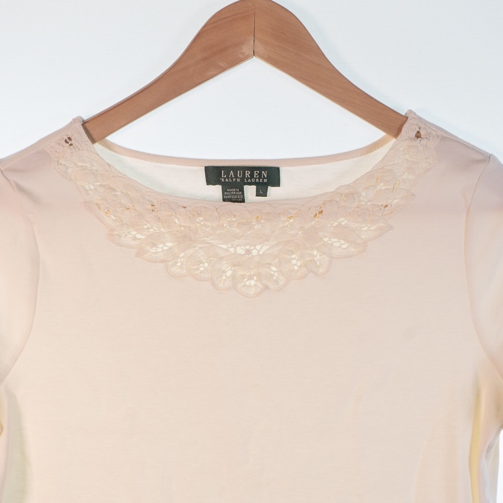 Women’s Lauren Ralph Lauren White Blouse Sz Large